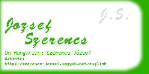 jozsef szerencs business card